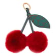 Porte clés Pompon Cerises rouges